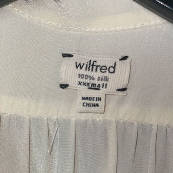 Wilfred Aritzia Women’s Silk Popover Long Blouse Tunic Top size XXS Ivory - Picture 3 of 11